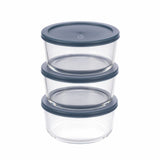 Round Glass Food Storage Container Set with Lids, 6-pc H2B0 - product image 1