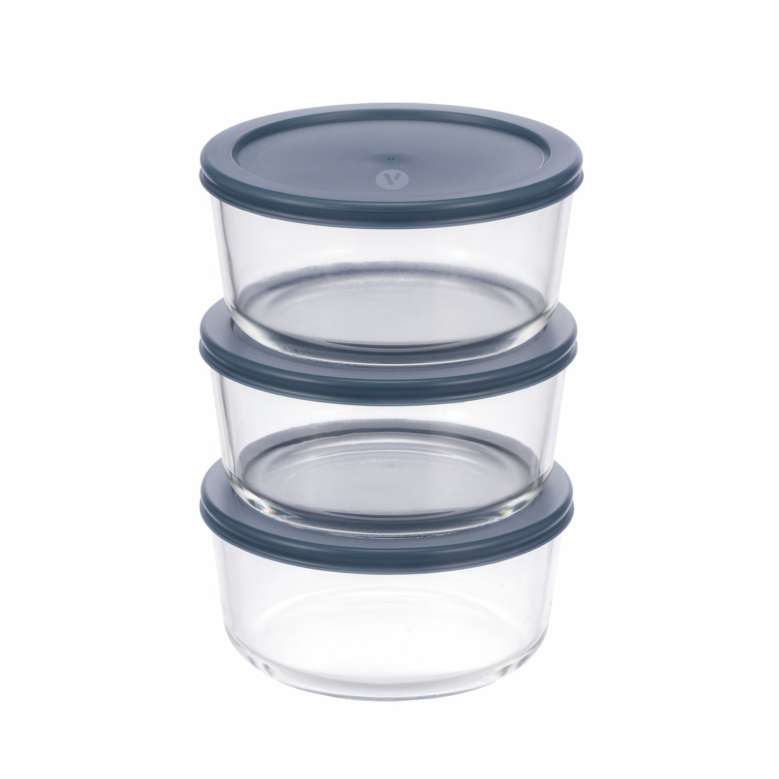 Round Glass Food Storage Container Set with Lids, 6-pc H2B0 - product image 1