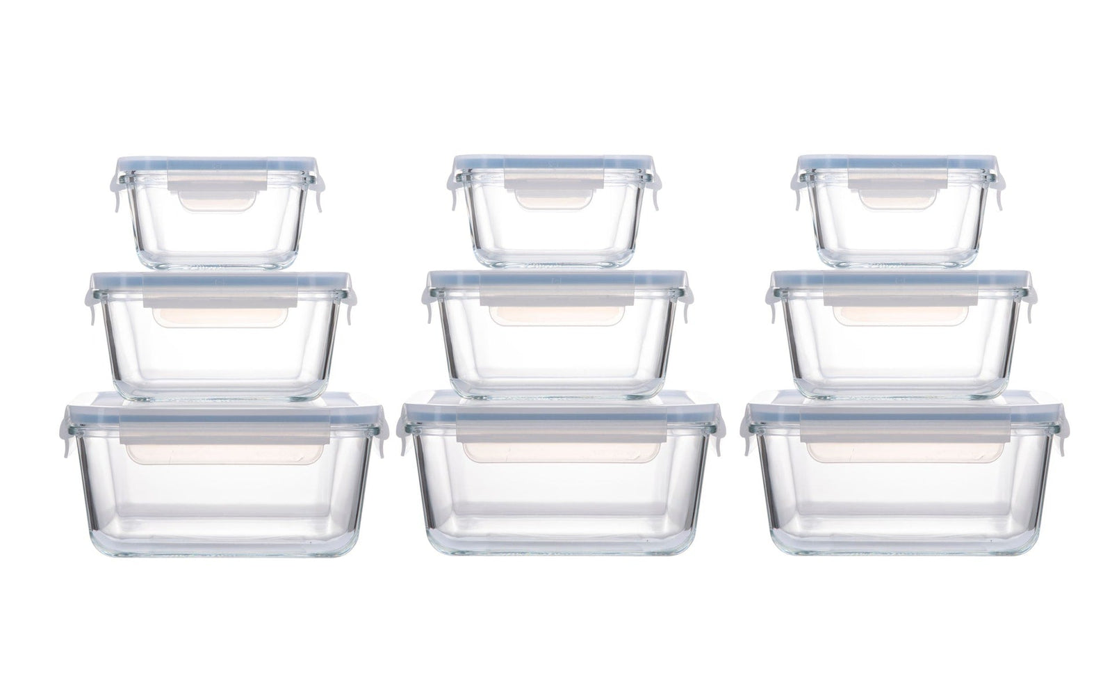 Square Glass Food Storage Container Set, 18-pc I9J4 - product image 1