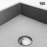 Alhambra Gothic Concreto Stone 15x15-in Deep Grey Bathroom Sink/Basin with Square Vessel U2I8 - product image 4