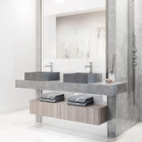 Alhambra Gothic Concreto Stone 15x15-in Deep Grey Bathroom Sink/Basin with Square Vessel U2I8 - product image 5