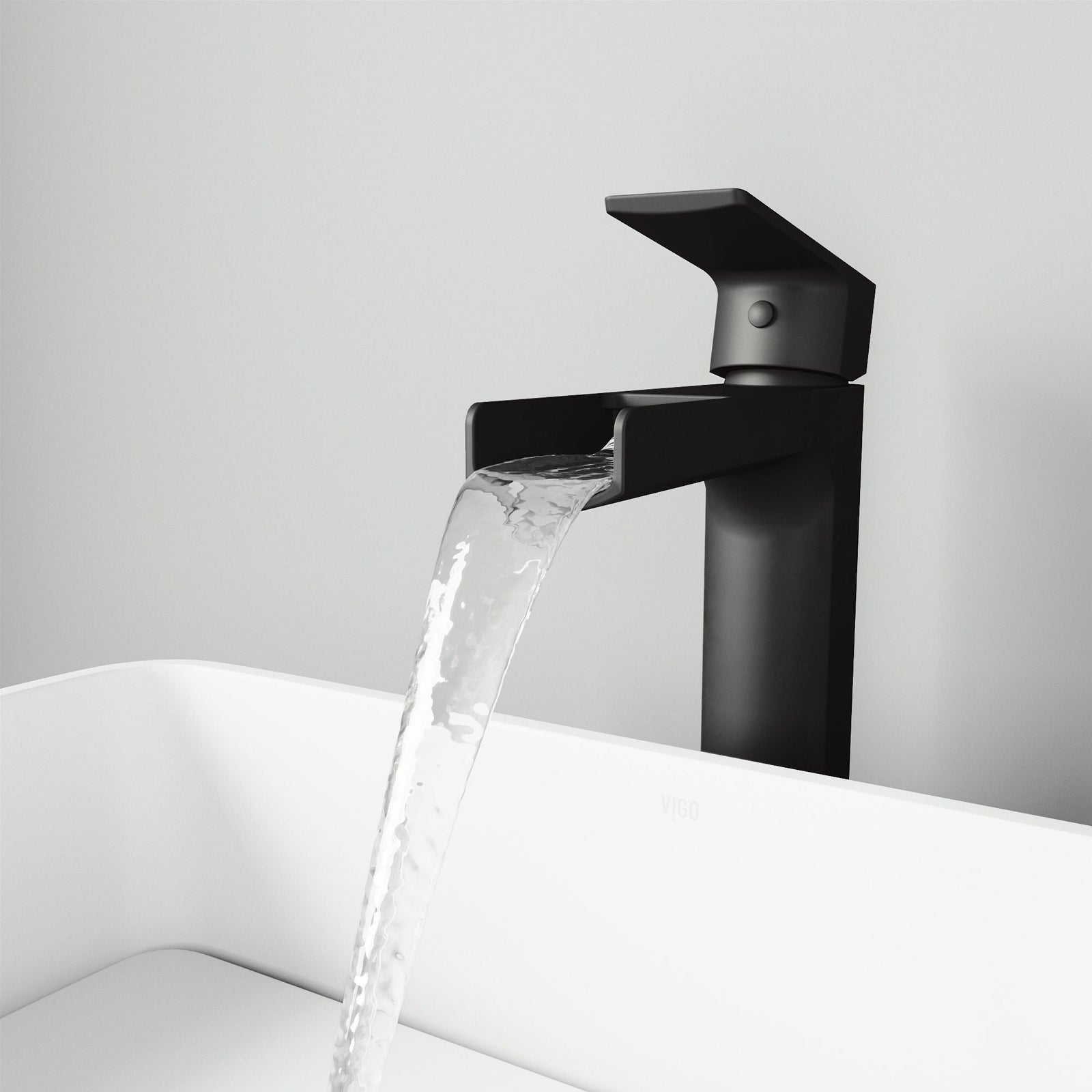 Amada Single Handle Vessel Sink Bathroom Faucet, Matte Black R9V5 - product image 8