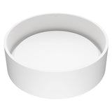 Anvil Matte Stone Round Composite Vessel Bathroom Sink/Basin with Deep Bowl, White Y9K6 - product image 1