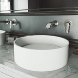 Anvil Matte Stone Round Composite Vessel Bathroom Sink/Basin with Deep Bowl, White Y9K6 - product image 6