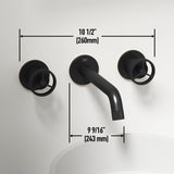 Anvil MatteStone Round White Composite Bathroom Sink/Basin Set with Cass Wall Mount Faucet and Pop-Up Drain N7C4 - product image 5