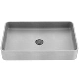 Basilica Gothic ConcretoStone 23x14-in Deep Grey Bathroom Sink/Basin with Rectangular Vessel K7F3 - product image 1