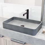Basilica Gothic ConcretoStone 23x14-in Deep Grey Bathroom Sink/Basin with Rectangular Vessel K7F3 - product image 6