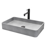 Basilica Gothic ConcretoStone Grey Bathroom Sink/Basin Set with Sterling Faucet and Rectangular Vessel E8N7 - product image 1