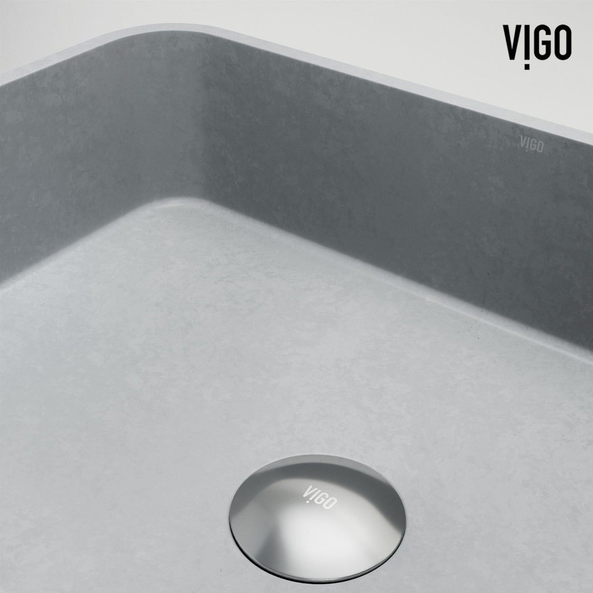 Cadman ConcretoStone 18-in Deep Grey Bathroom Sink/Basin with Rectangular Fluted Vessel I2R3 - product image 7