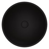 Cavalli MatteShell Round Vessel Bathroom Sink/Basin with Consistent Matte Finish, Black M2C4 - product image 1