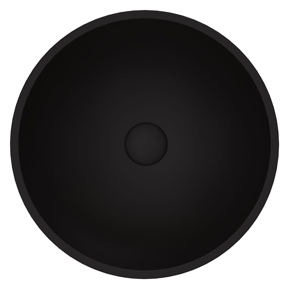 Cavalli MatteShell Round Vessel Bathroom Sink/Basin with Consistent Matte Finish, Black M2C4 - product image 1