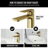 Davidson Single Handle Single Hole Bathroom Sink Faucet, WaterSense Certified, Matte Gold C9R1 - product image 4