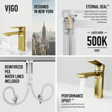 Davidson Single Handle Single Hole Bathroom Sink Faucet, WaterSense Certified, Matte Gold C9R1 - product image 8
