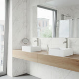 Dianthus Matte Stone Square Vessel Bathroom Sink, Above-Counter Installation, White W3P6 - product image 7
