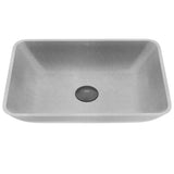 Duomo Gothic ConcretoStone 18x13-in Deep Grey Bathroom Sink/Basin with Rectangular Vessel B3O5 - product image 1