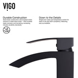 Duris Single Handle Vessel Sink Bathroom Faucet with Deck Plate, Matte Black U9S4 - product image 5