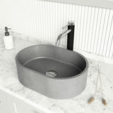 Giralda Gothic ConcretoStone 16x11-in Deep Grey Bathroom Sink/Basin with Rectangular Vessel H9V2 - product image 5
