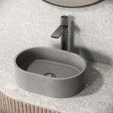 Giralda Gothic ConcretoStone 16x11-in Deep Grey Bathroom Sink/Basin with Rectangular Vessel H9V2 - product image 7