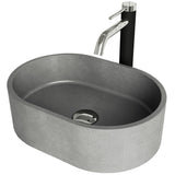 Giralda Gothic ConcretoStone Grey Bathroom Sink/Basin Set with Lexington Faucet and Oval Composite Vessel X1C5 - product image 1