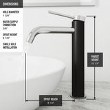 Giralda Gothic ConcretoStone Grey Bathroom Sink/Basin Set with Lexington Faucet and Oval Composite Vessel X1C5 - product image 5