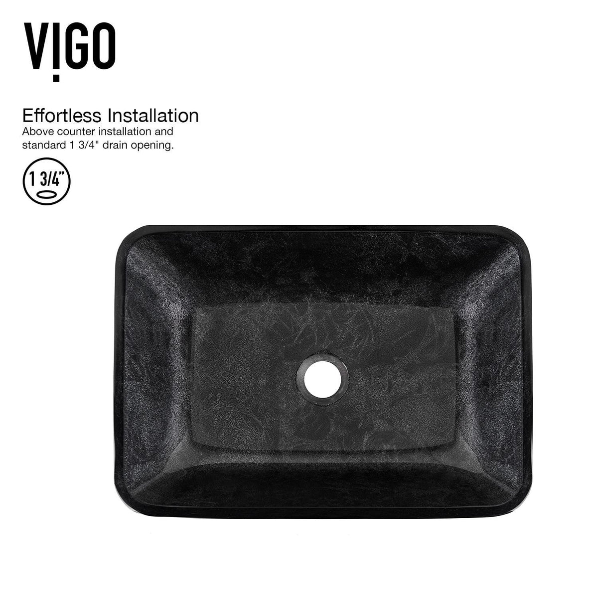 Glass Grey Onyx Bathroom Sink/Basin Set with Lexington Faucet and Rectangular Vessel H0O1 - product image 7