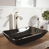 Glass Grey Onyx Bathroom Sink/Basin Set with Linus Faucet and Rectangular Vessel R2Q3 - product image 8