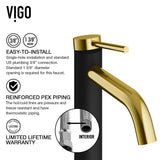 Glass Grey Onyx Bathroom Sink/Basin Set with Matte Gold Lexington Faucet and Rectangular Vessel J2P4 - product image 8