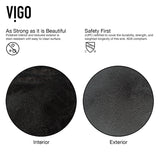 Glass Grey Onyx Bathroom Sink/Basin Set with Matte Gold Niko Faucet and Rectangular Vessel X1B1 - product image 8