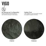 Glass Grey Onyx Bathroom Sink/Basin Set with Niko Faucet and Round Vessel L4N8 - product image 7