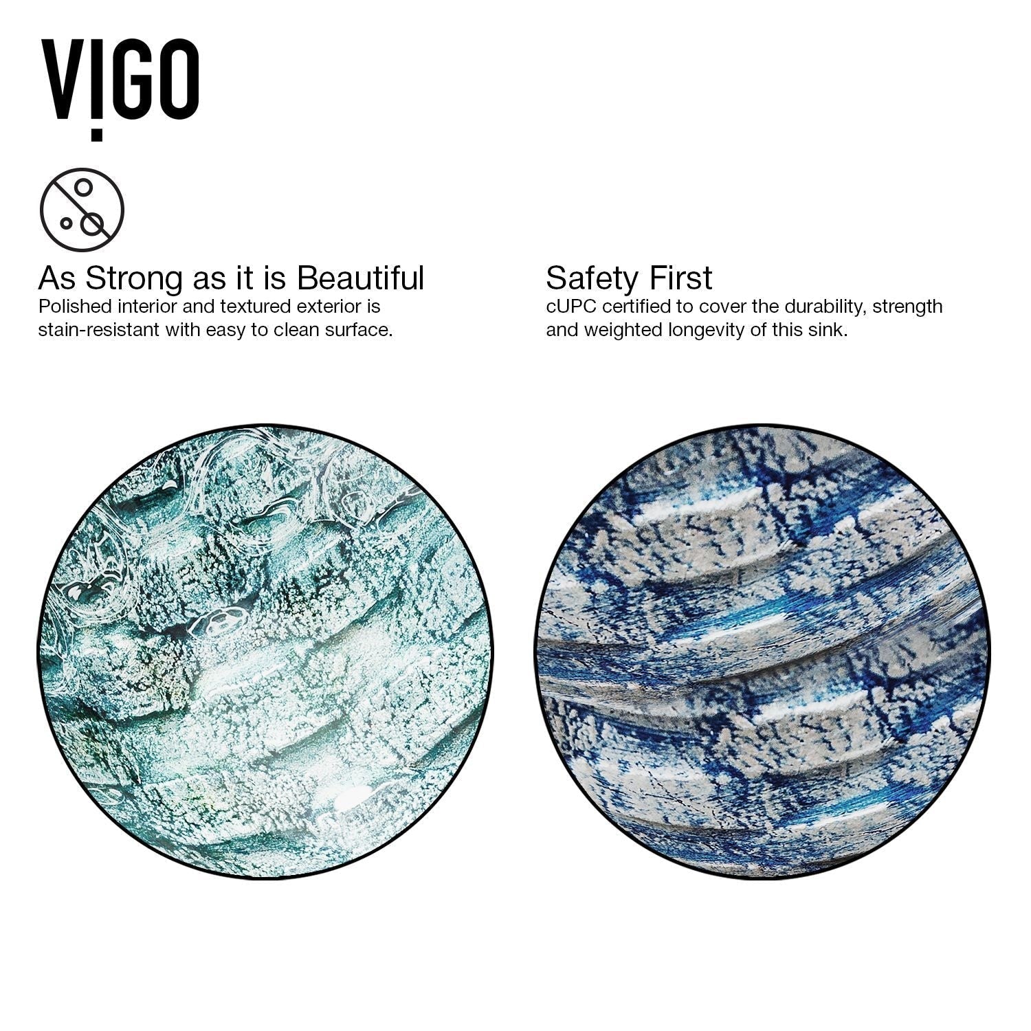 Glass Oceania Blue Bathroom Sink/Basin Set with Linus Faucet and Round Vessel H1O8 - product image 7