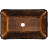 Glass Rectangular Vessel Bathroom Sink/Basin with Rounded Edges & Deep Bowl, Russet X1I9 - product image 2