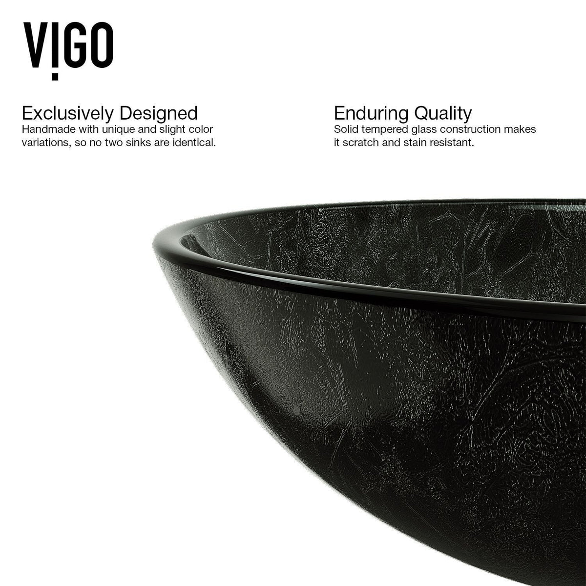 Glass Round Vessel Bathroom Sink/Basin with Deep Bowl, Gray A8O2 - product image 5