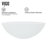 Glass Round Vessel Bathroom Sink/Basin with Rounded Edges & Deep Bowl, White Y0K1 - product image 4