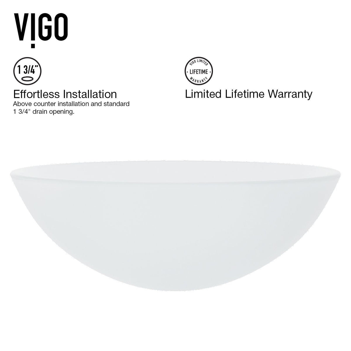Glass Round Vessel Bathroom Sink/Basin with Rounded Edges & Deep Bowl, White Y0K1 - product image 4