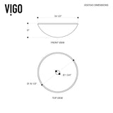 Glass Round Vessel Bathroom Sink/Basin with Rounded Edges & Deep Bowl, White Y0K1 - product image 6