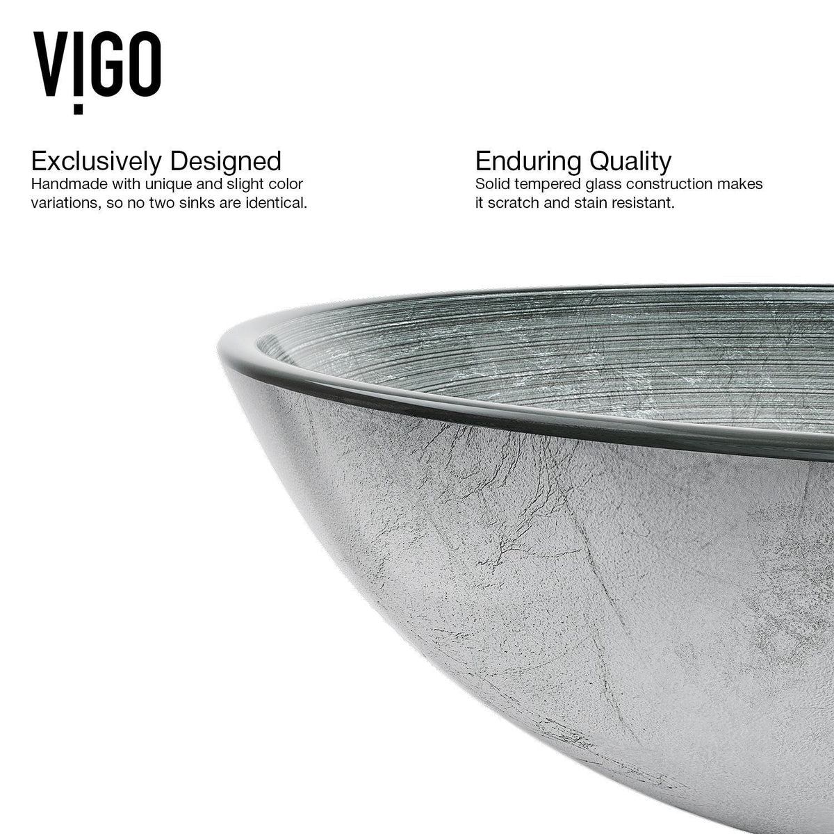 Glass Simply Silver Bathroom Sink/Basin Set with Niko Faucet and Round Vessel N2B1 - product image 5