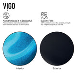 Glass Turquoise Water Bathroom Sink/Basin Set with Niko Faucet and Rectangular Vessel N4U4 - product image 4