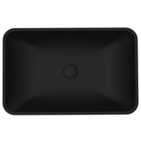 Hadyn Glass Rectangular Vessel Bathroom Sink/Basin with Rounded Edges & Deep Bowl, Black D1U1 - product image 2