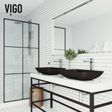 Hadyn Glass Rectangular Vessel Bathroom Sink/Basin with Rounded Edges & Deep Bowl, Black D1U1 - product image 6