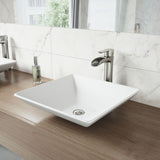 Hibiscus Matte Stone Round Vessel Bathroom Sink/Basin, Above-Counter Installation, White X4P0 - product image 8