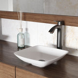 Hyacinth Matte Stone Round Vessel Bathroom Sink/Basin, Handpolished Construction, White K9I1 - product image 6