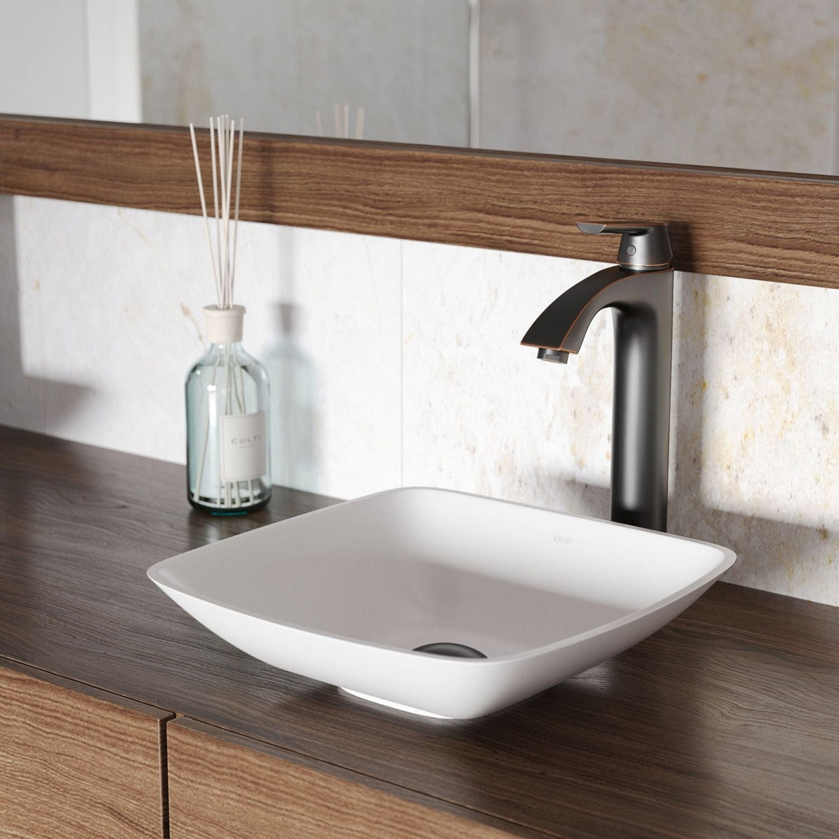 Hyacinth Matte Stone Round Vessel Bathroom Sink/Basin, Handpolished Construction, White K9I1 - product image 6