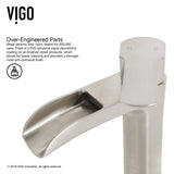 Hyacinth MatteStone White Bathroom Sink/Basin Set with Niko Faucet and Square Composite Vessel C6L1 - product image 7