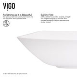 Hyacinth MatteStone White Bathroom Sink/Basin Set with Niko Faucet and Square Composite Vessel C6L1 - product image 8
