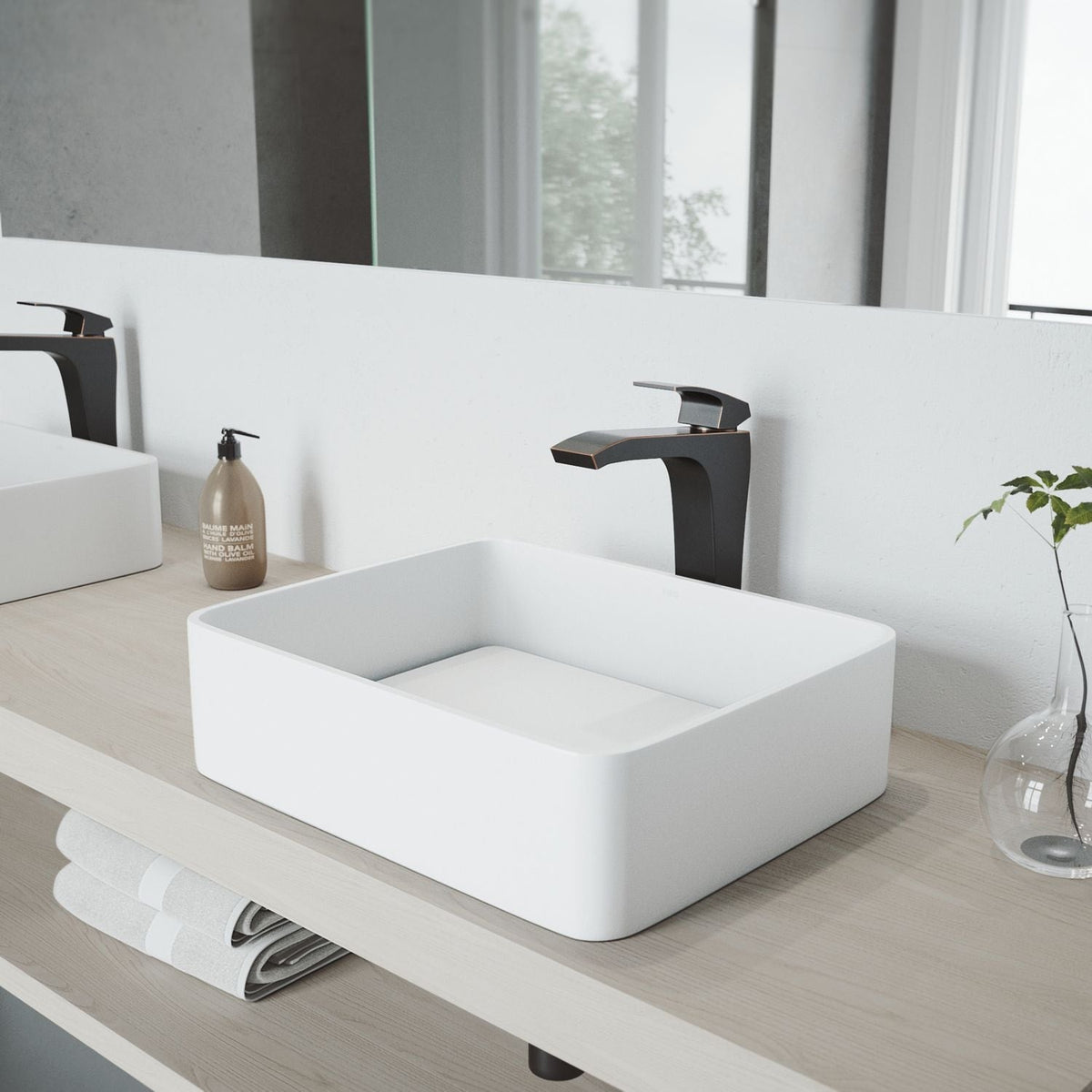 Jasmine MatteStone 18x15-in Deep White Bathroom Sink/Basin with Rectangular Vessel G0R2 - product image 8