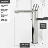 Lorca ConcretoStone Grey Bathroom Sink/Basin Set with Gotham Faucet and Rectangular Vessel F1M7 - product image 4