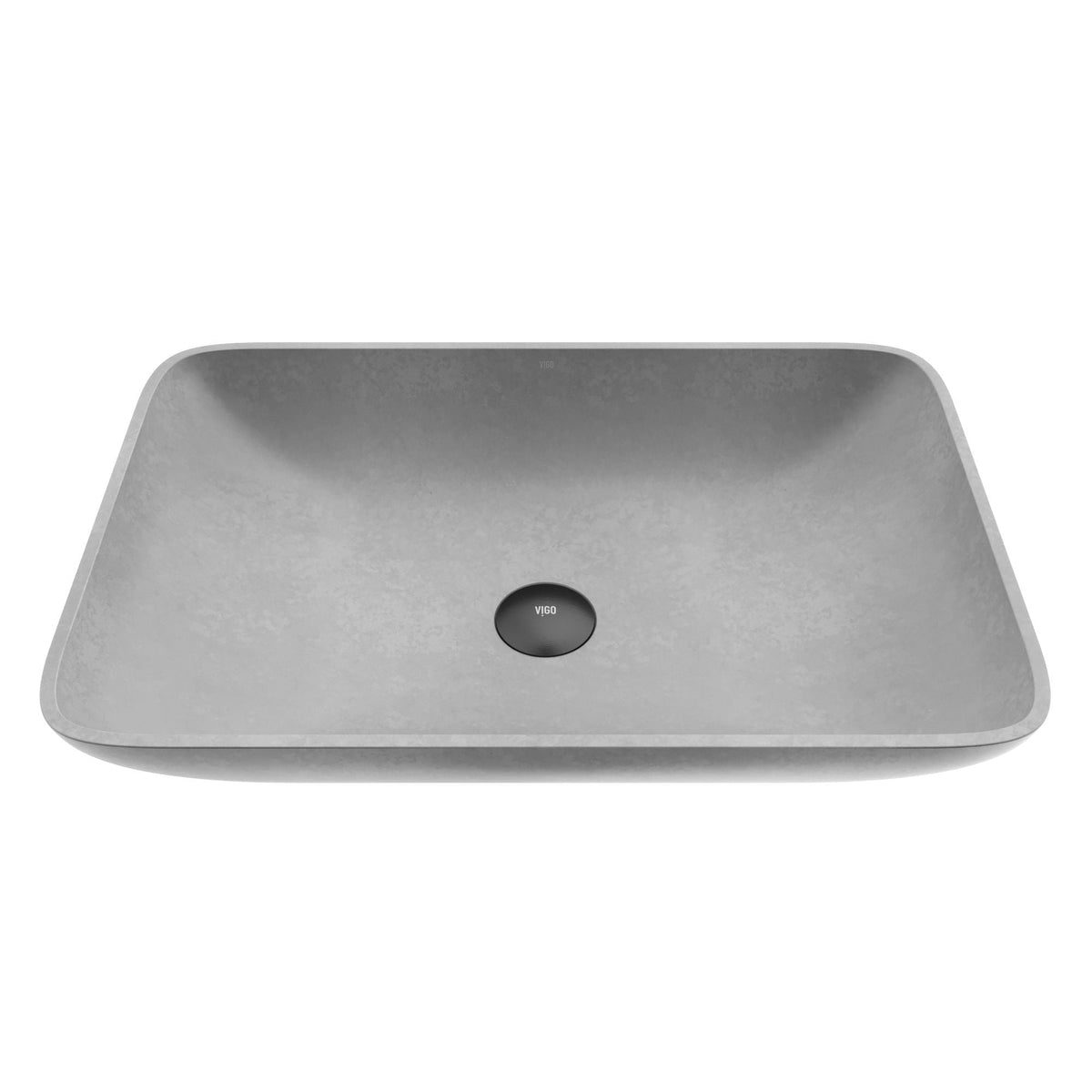 Lorca Gothic ConcretoStone 22x15-in Deep Grey Bathroom Sink/Basin with Rectangular Vessel K3A0 - product image 1