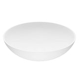 Lotus Matte Stone Round Composite Vessel Bathroom Sink/Basin with Deep Bowl, White Q9O0 - product image 1
