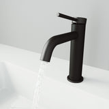 Madison Single Handle Single Hole cFiber Bathroom Sink Faucet, Matte Black X8F1 - product image 8