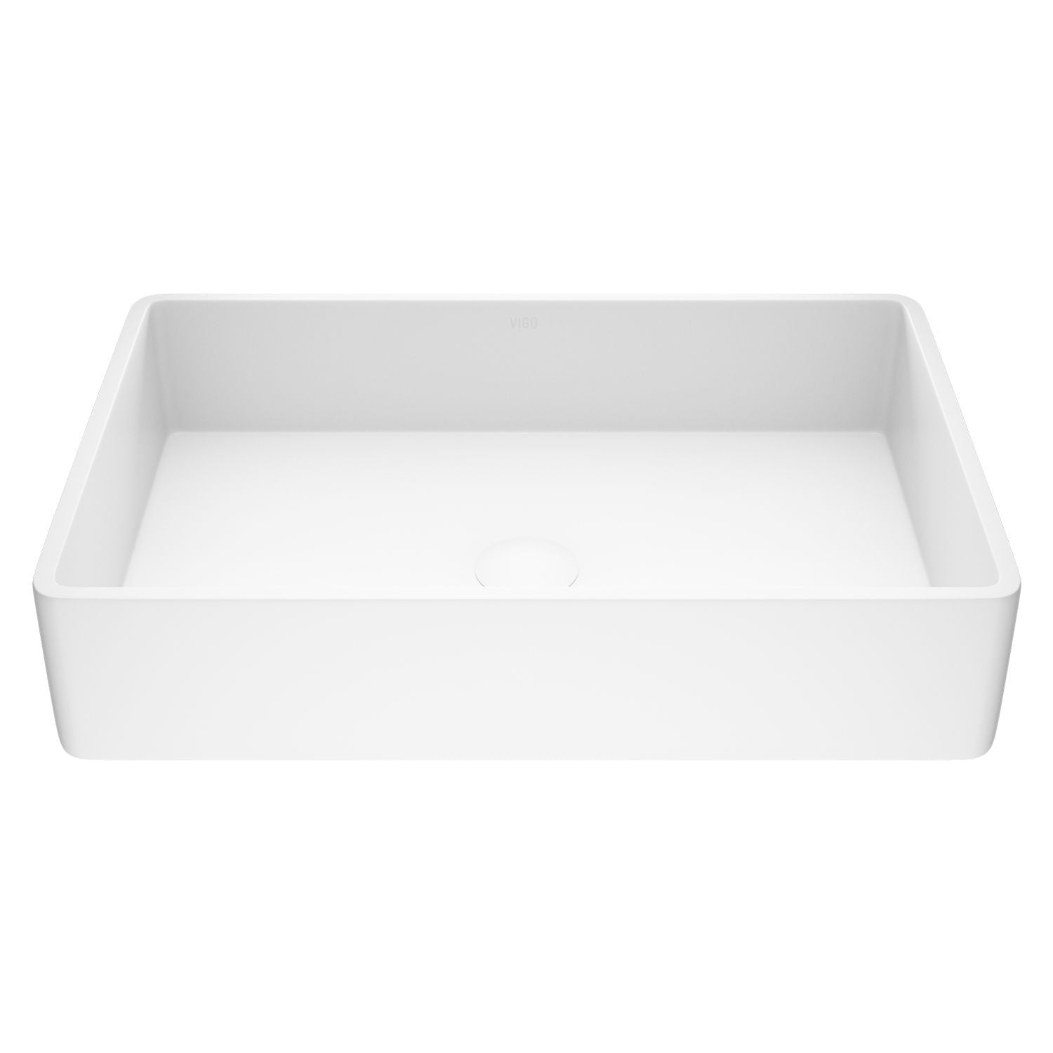 Magnolia Matte Stone Vessel Bathroom Sink/Basin with Deep Bowl, White H3X4 - product image 1